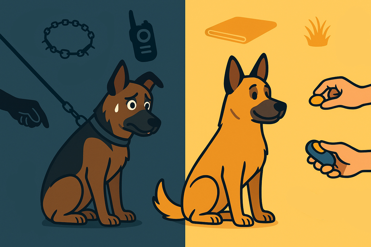 Последствия от обучението на куче чрез наказания